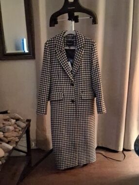 BCBGMaxAzria Black & White Houndstooth Blazer Dress